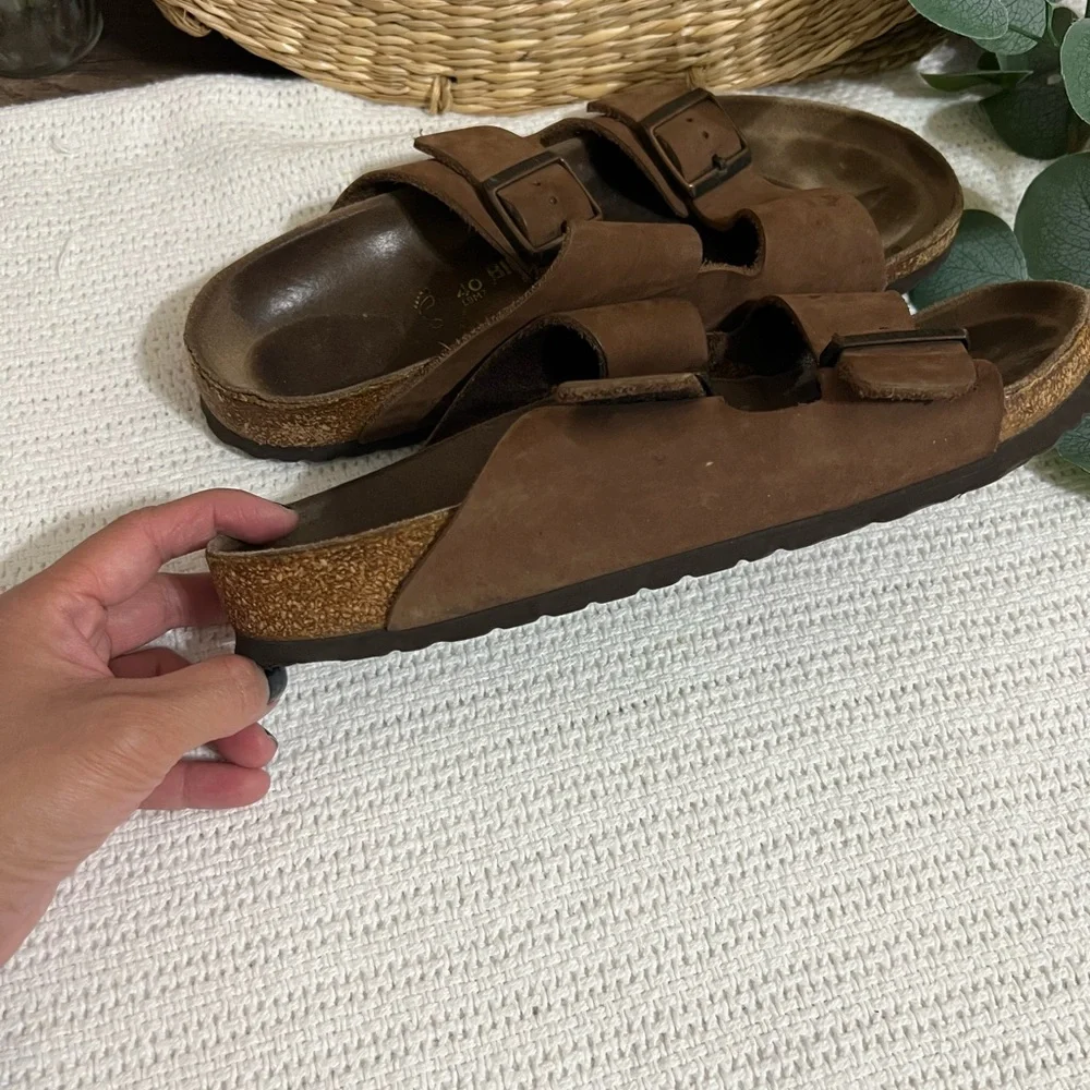 Birkenstock size 40 Brown Double Strap Sandals unisex - Picture 2 of 11